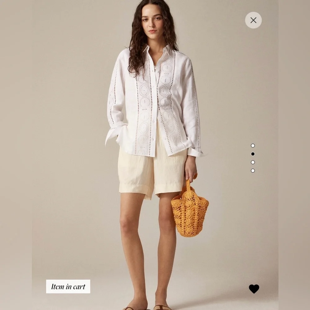 J. Crew - Garçon classic shirt in eyelet linen - Size 2 - Item Cl592 - NWT - Picture 3 of 10